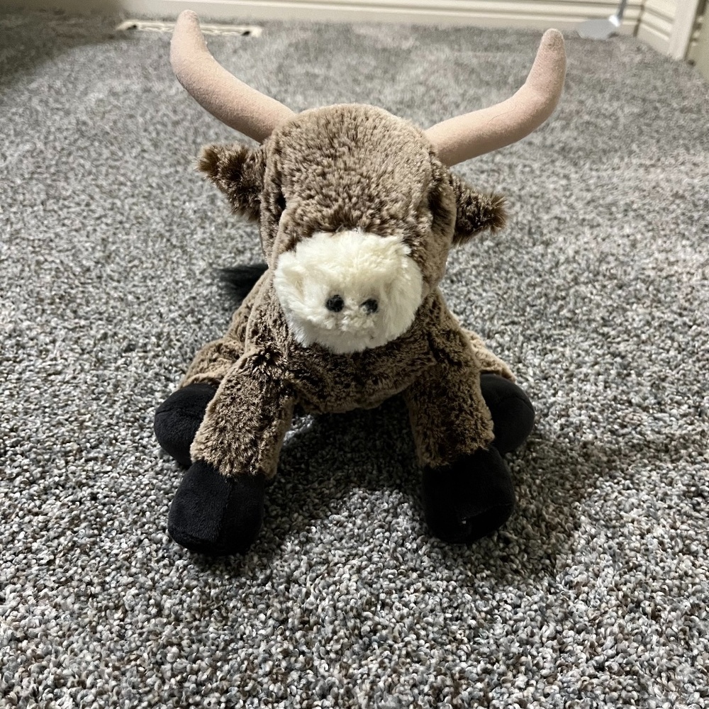 Longhorn Bull Plush Toy; cuddly & soft; new without tags; children